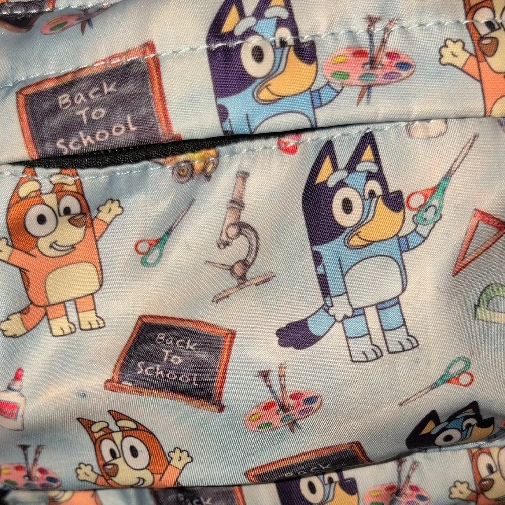 Bluey Backpack & 3 Stuffed Characters